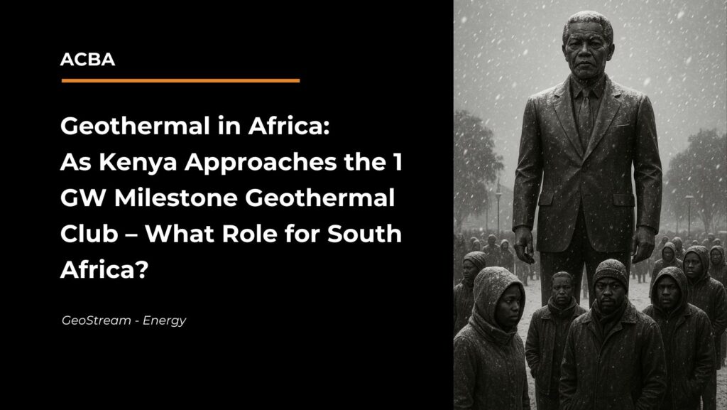 Geothermal in Africa: As Kenya Approaches the 1 GW Milestone Geothermal Club – What Role for South Africa?