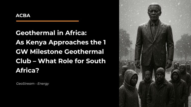 Read more about the article Geothermal in Africa: As Kenya Approaches the 1 GW Milestone Geothermal Club – What Role for South Africa?